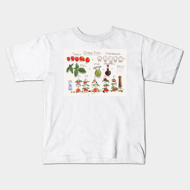 Caprese Salad Kids T-Shirt by kschowe